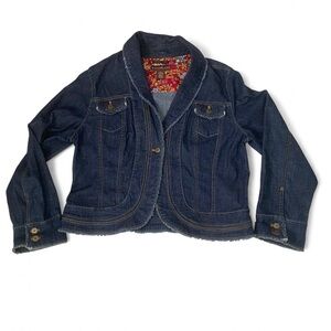 Y2K Bandolino Dark Wash Denim Jacket XL - Bohochic, Coastal Cowgirl, Indie